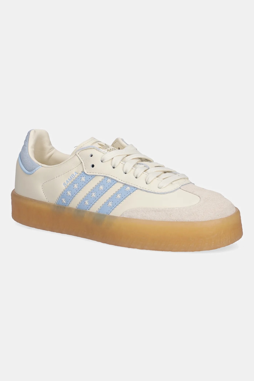 adidas Originals sneakers din piele Sambae W culoarea bej, JS3957