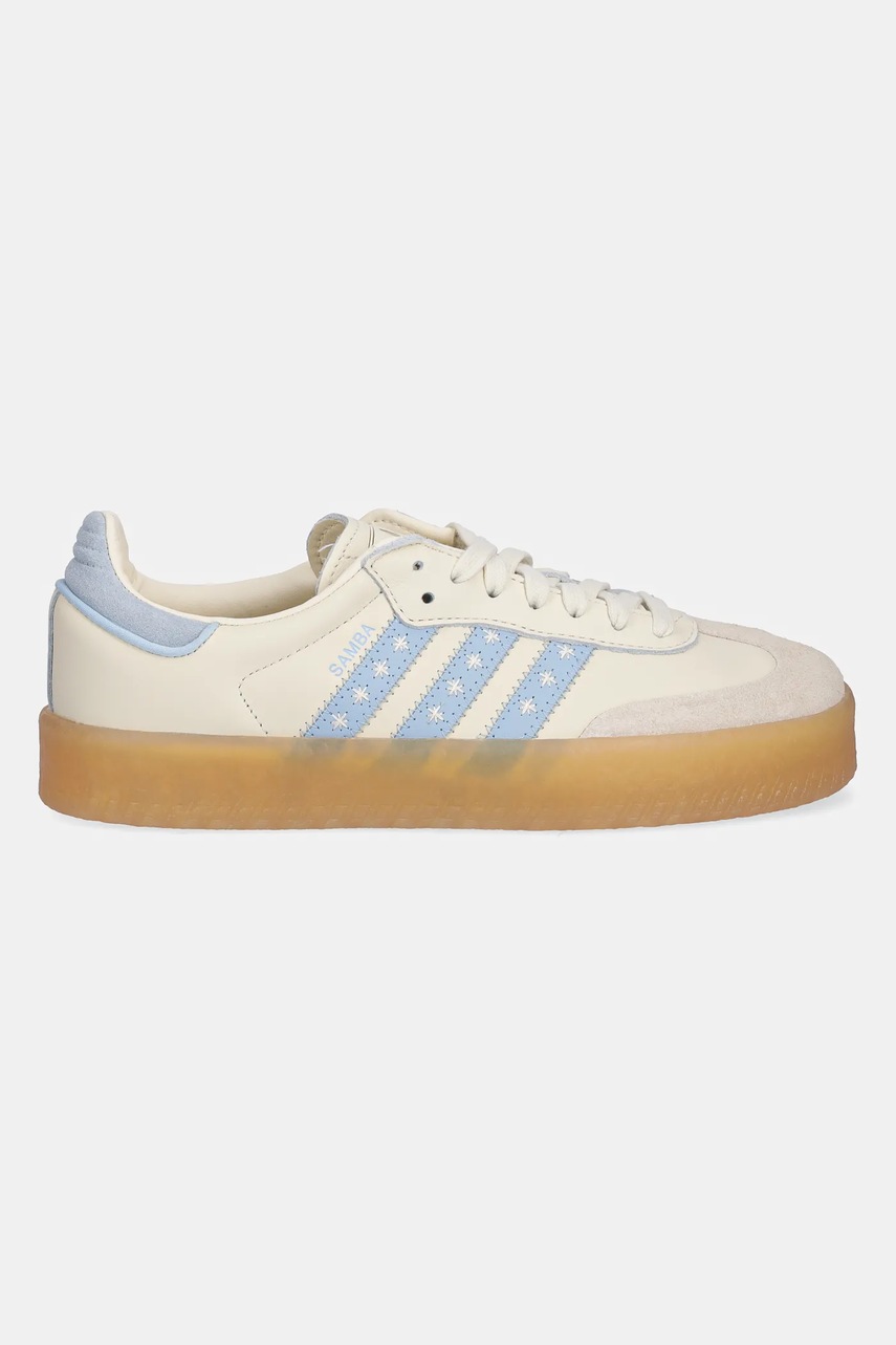 Кожаные кроссовки adidas Originals Sambae W цвет бежевый JS3957