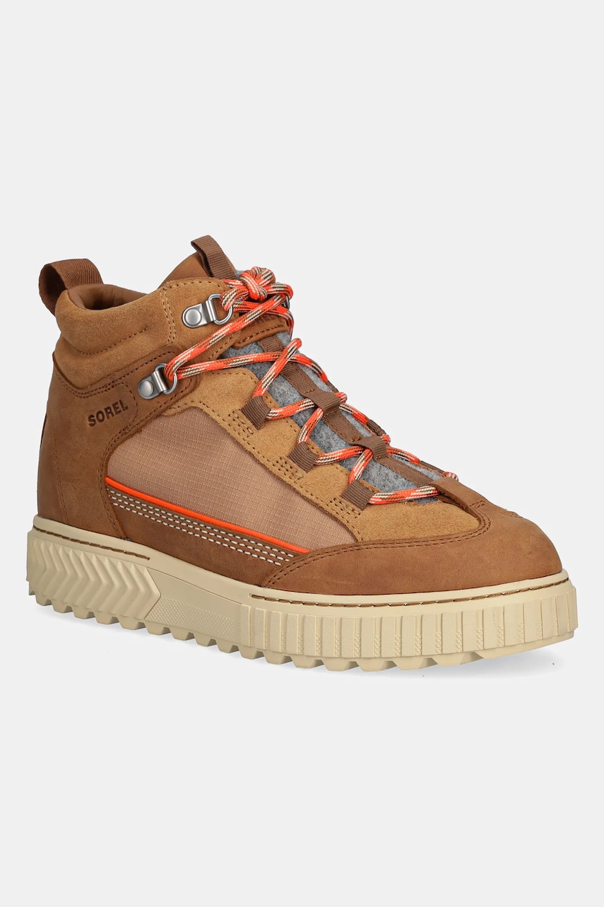 Sorel sneakers din piele întoarsă ONA AVE PEAK BOOT WP culoarea maro, 2138441242