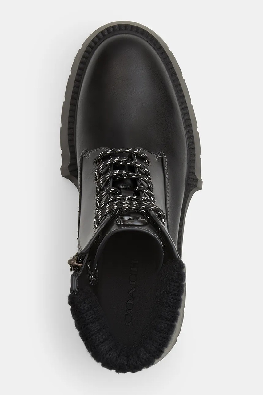 Kožené kotníkové boty Coach Leah Platform (obrázek 5)