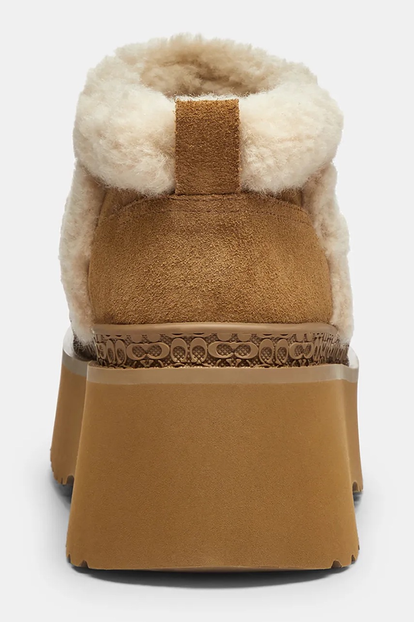 Μπότες χιονιού Coach Christina Signature χρώμα: μπεζ, CCO35 φωτογραφία