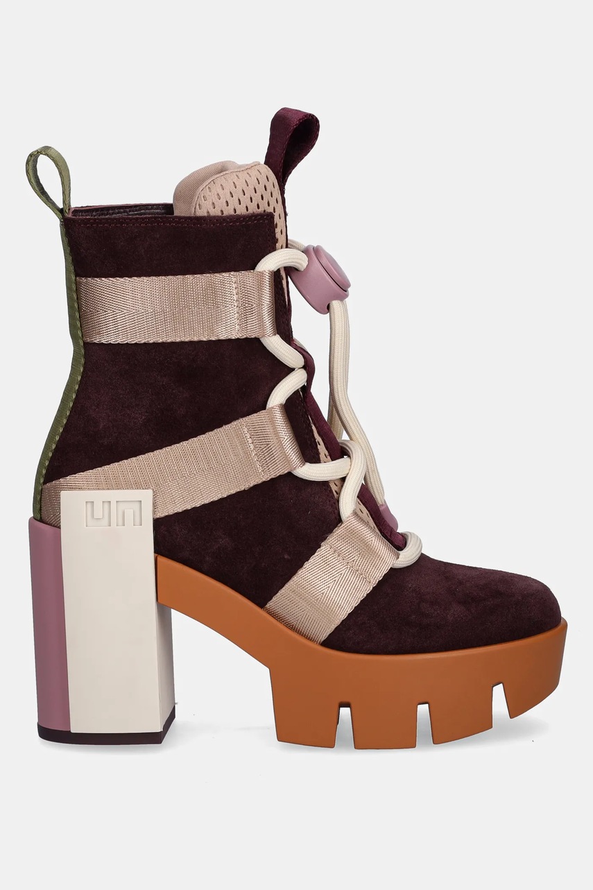 Полусапожки United Nude Grip Nomad Mid II цвет фиолетовый каблук кирпичик 1076491257 Полусапожки United Nude Grip Nomad Mid II цвет фиолетовый каблук кирпичик 1076491257
