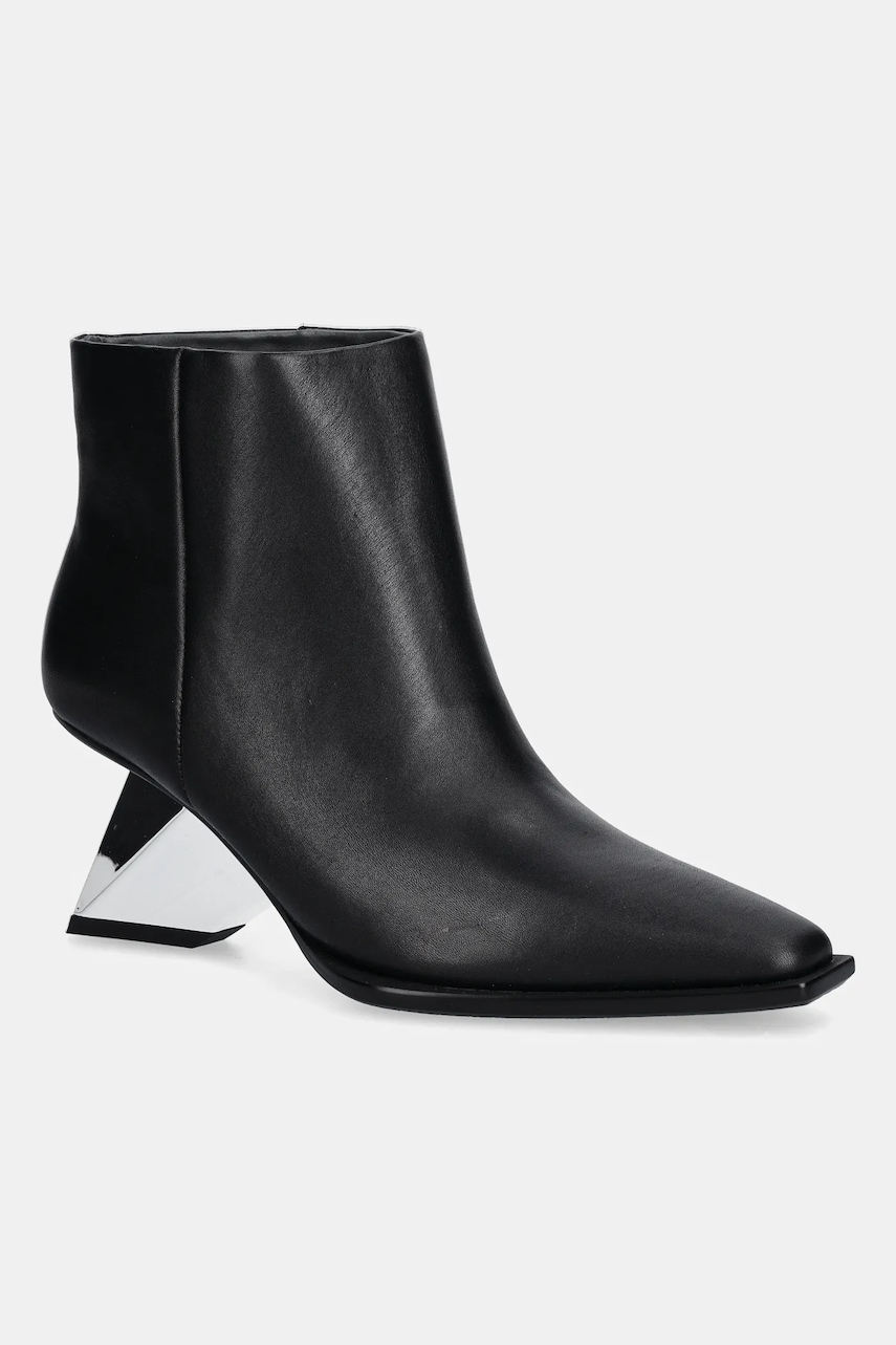 United Nude cizme de piele Rockit Pull On Bootie culoarea negru, cu toc drept, 109470116