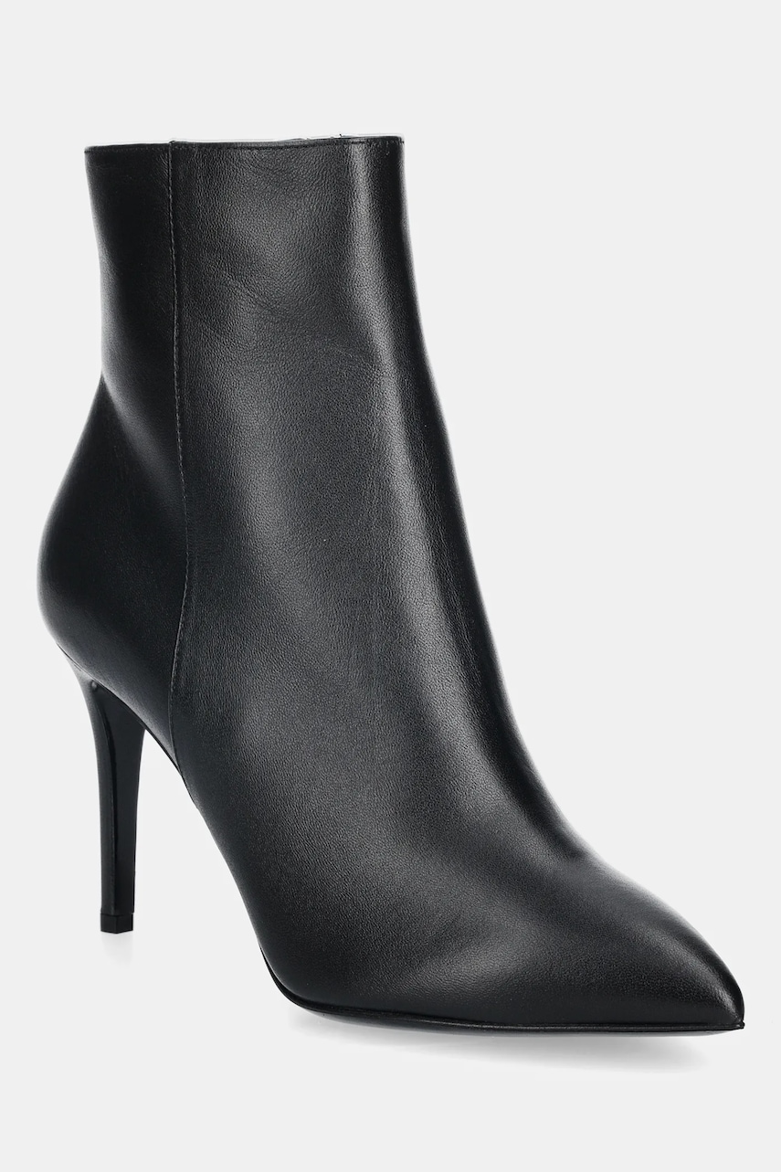 Pollini cizme de piele culoarea negru, cu toc cui, SA21038M0NTE0000 Pollini cizme de piele culoarea negru, cu toc cui, SA21038M0NTE0000