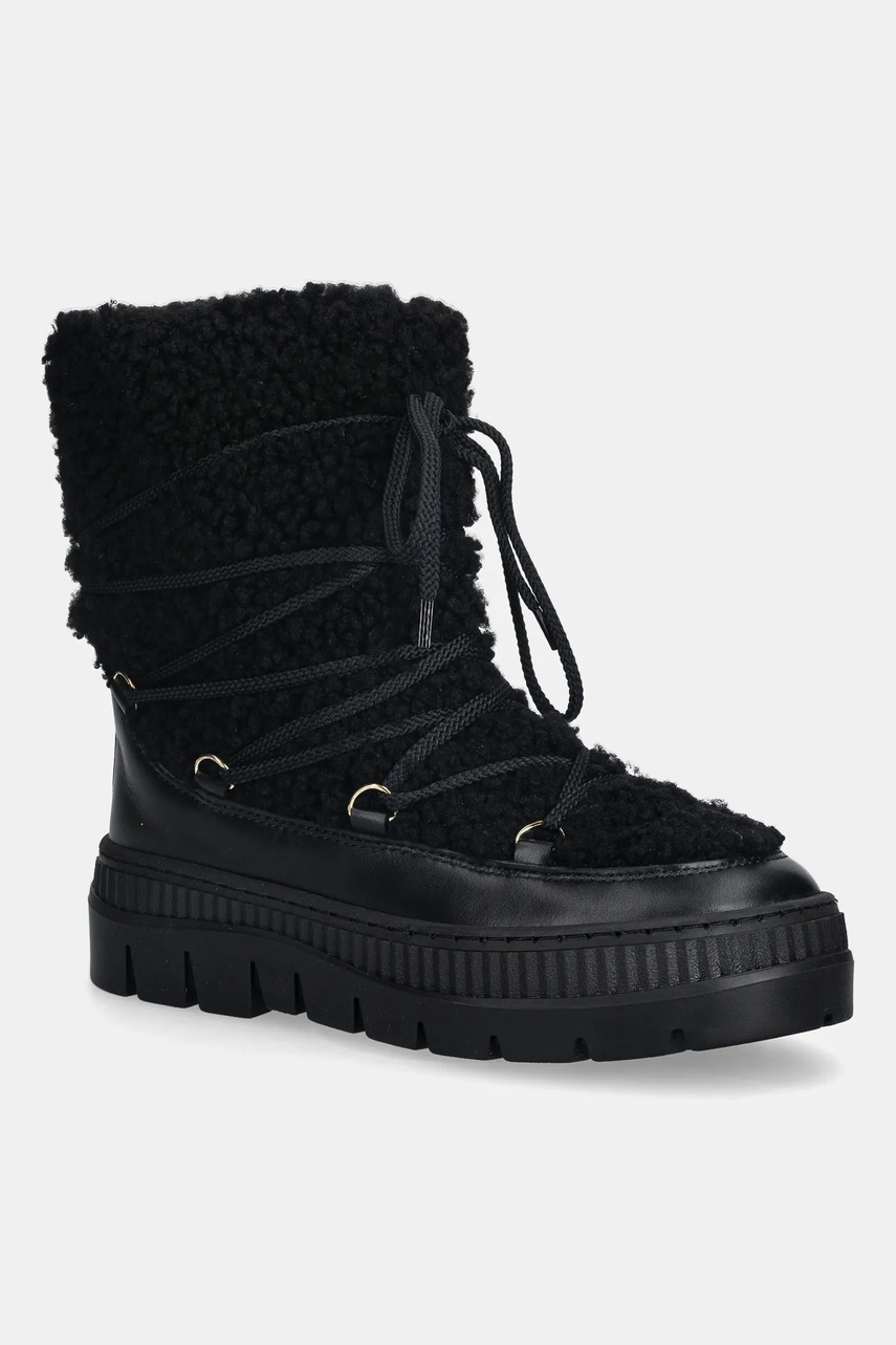 Pollini bocanci de piele culoarea negru, SA24235H0NTX100A