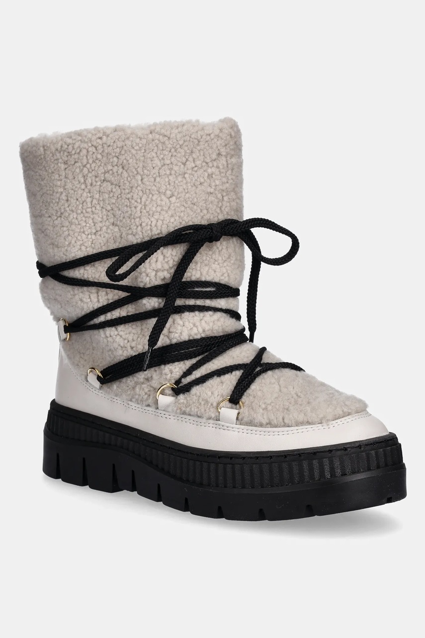 Pollini bocanci de piele culoarea gri, SA24235H0NTX110A