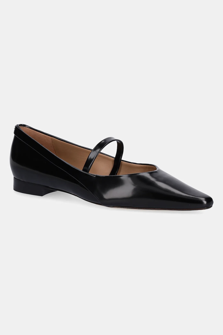 BOSS balerini de piele 50553005 culoarea negru, Charlize