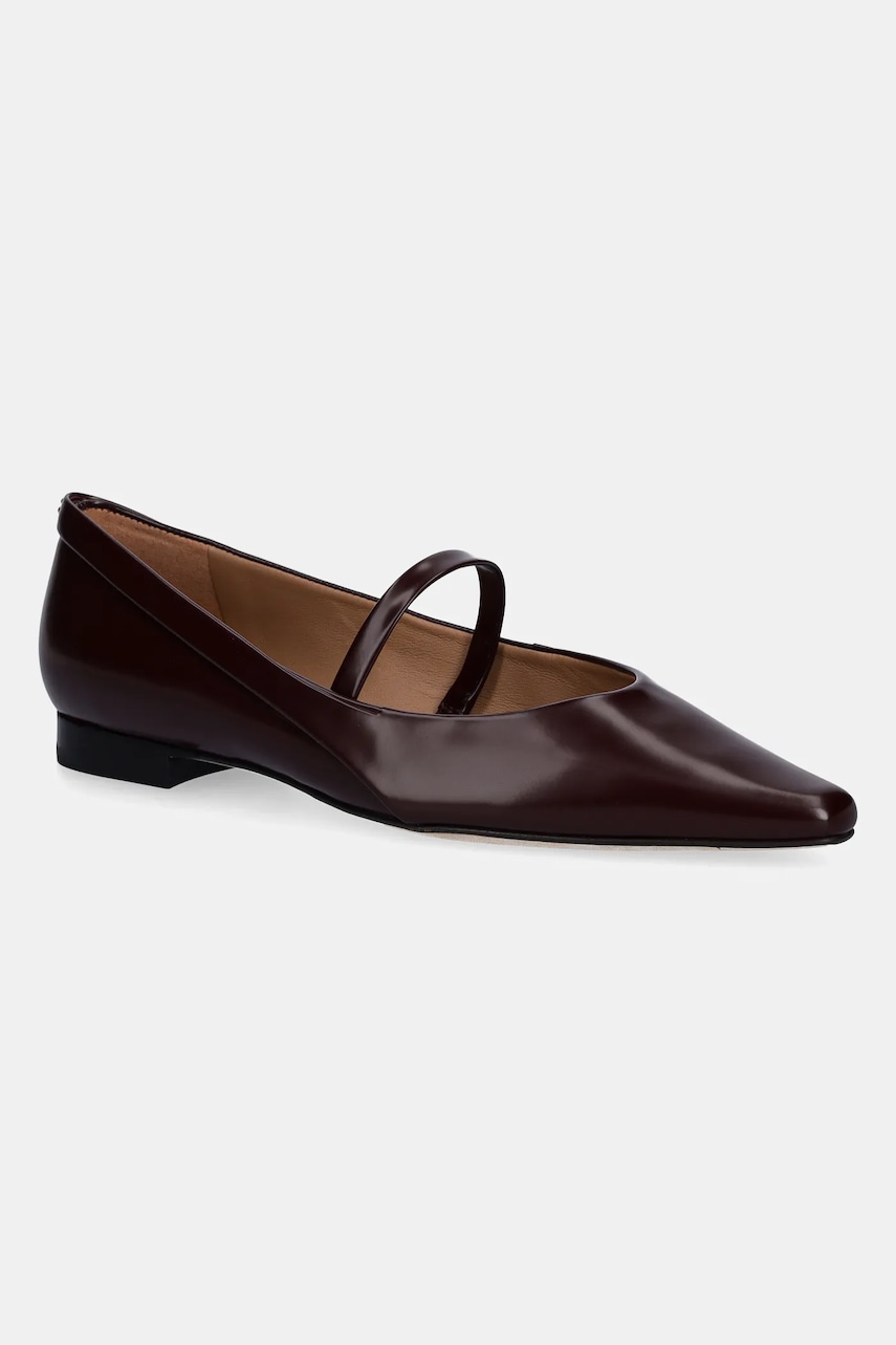 BOSS balerini de piele 50553005 culoarea violet, Charlize