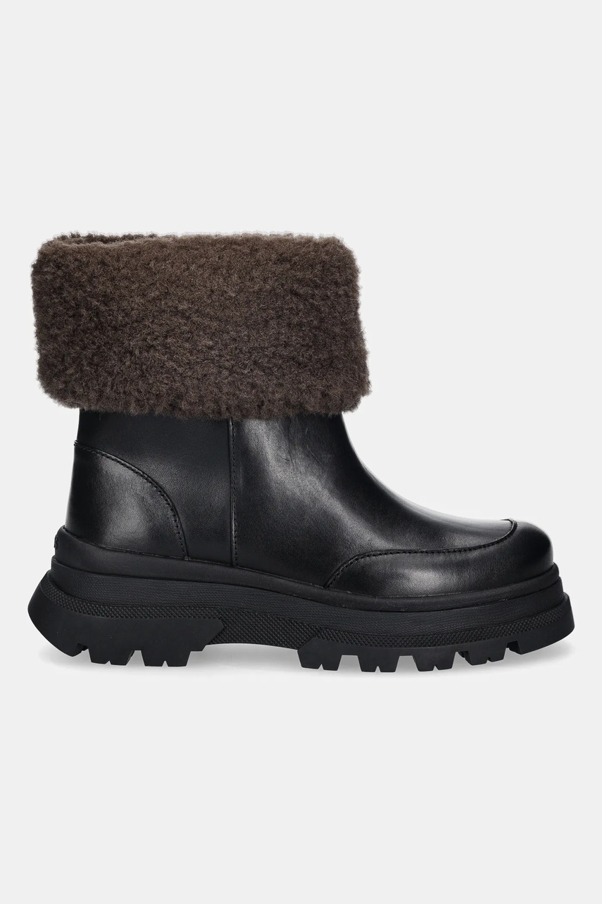 Полусапожки BOSS Foster цвет чёрный на платформе слегка утеплённый 50552776