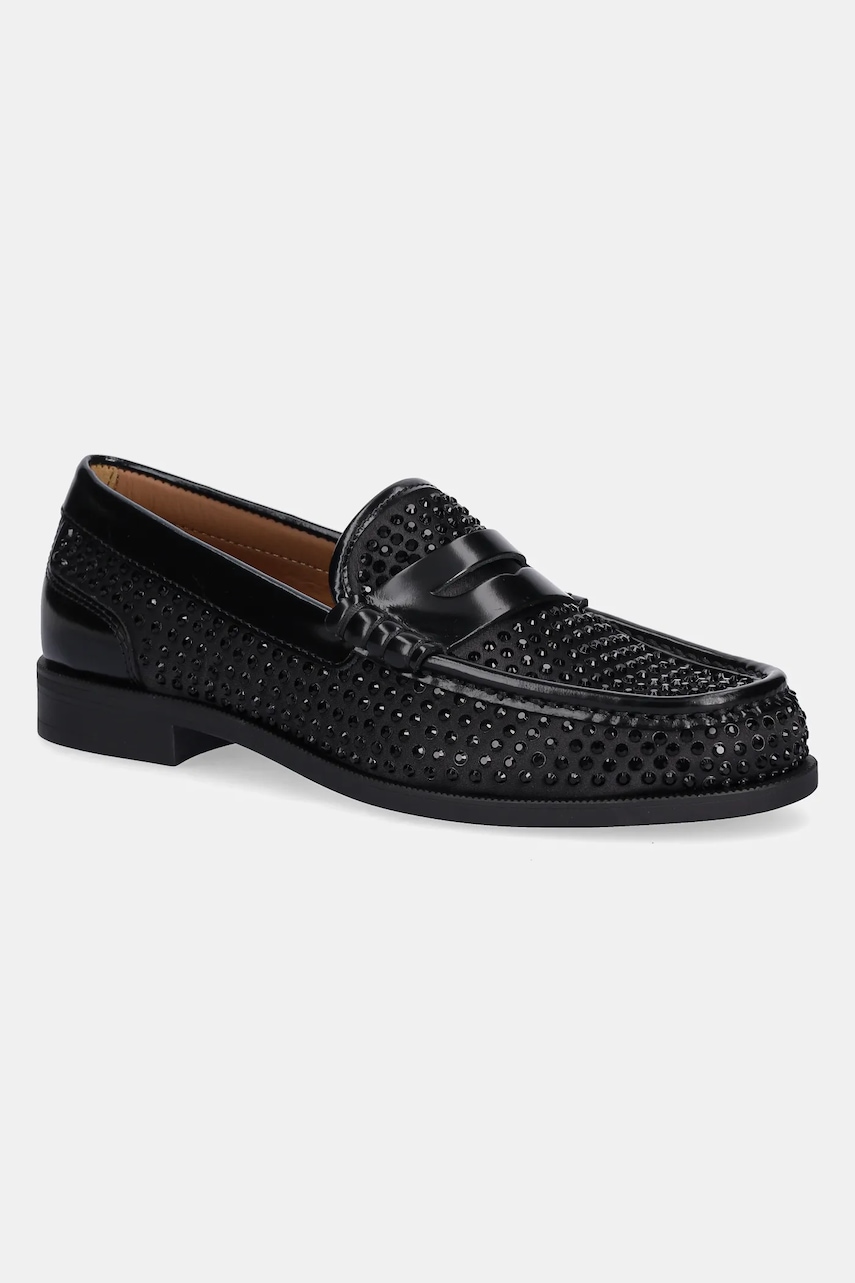 BOSS mocasini 50552792 culoarea negru, cu toc plat, Lycia