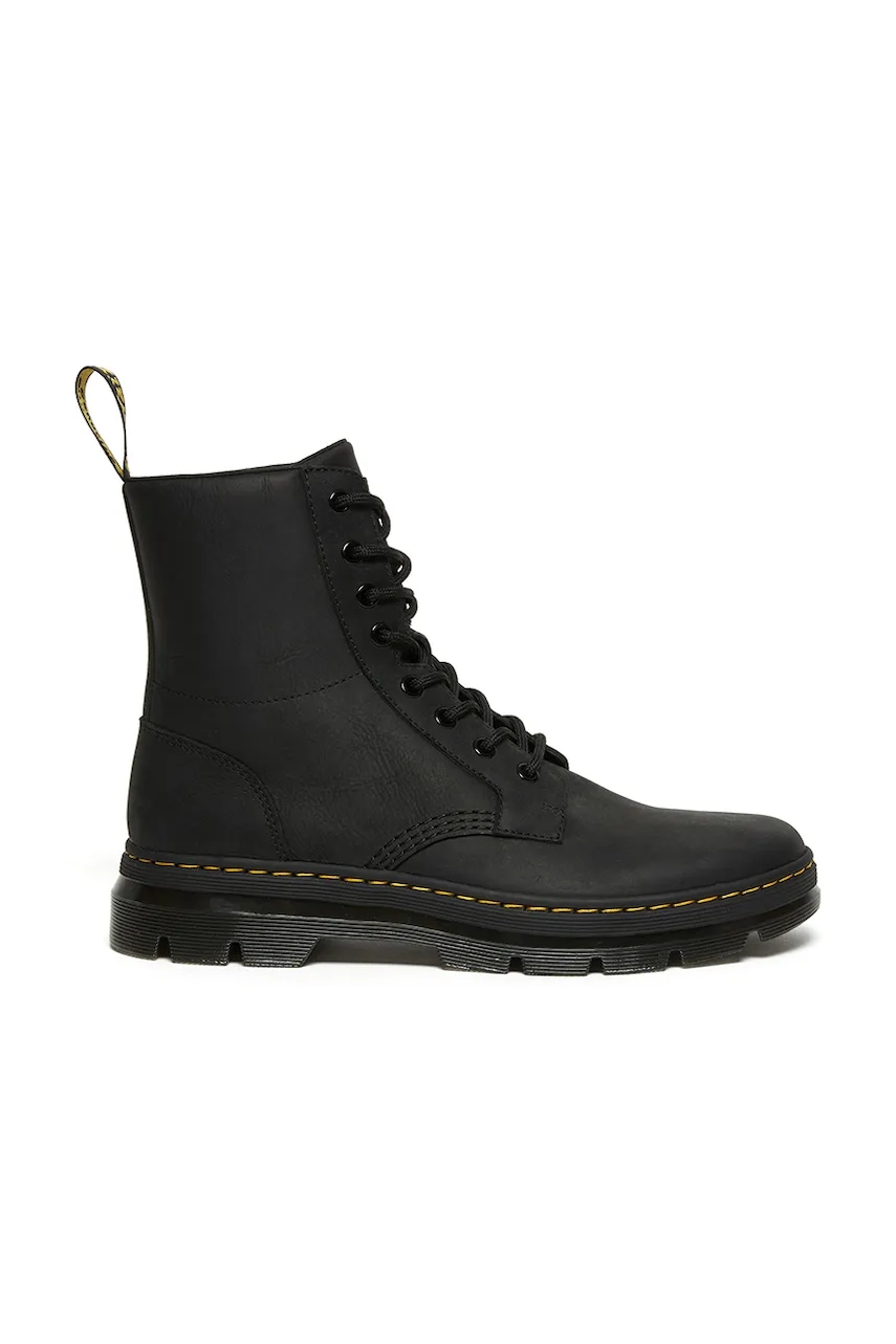 Dr. Martens bocanci de piele Combs culoarea negru, cu platformă, DM26007001