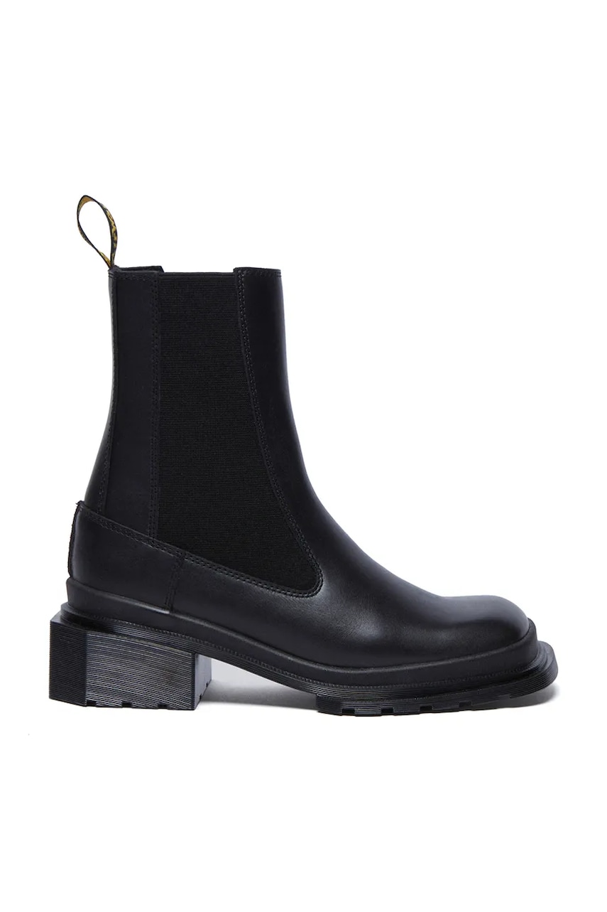 Levně Kožené kotníkové boty Dr. Martens Maybole Chelsea dámské, černá barva, na podpatku, DM32069001