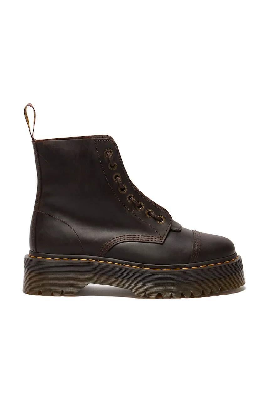 Dr. Martens bocanci de piele Sinclair culoarea maro, cu platforma, DM40910200