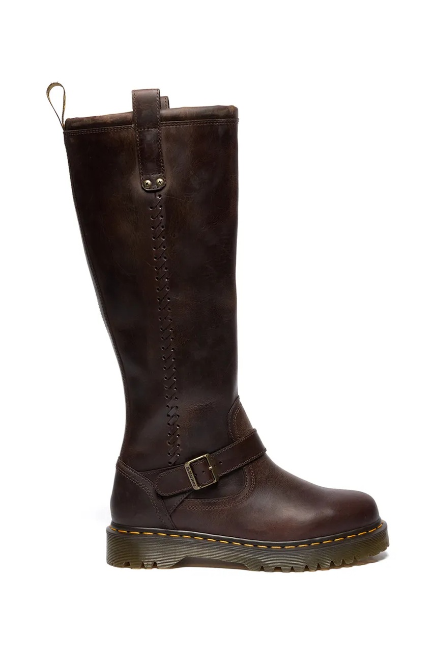 Dr. Martens cizme Anistone culoarea maro, cu toc plat, DM41871200