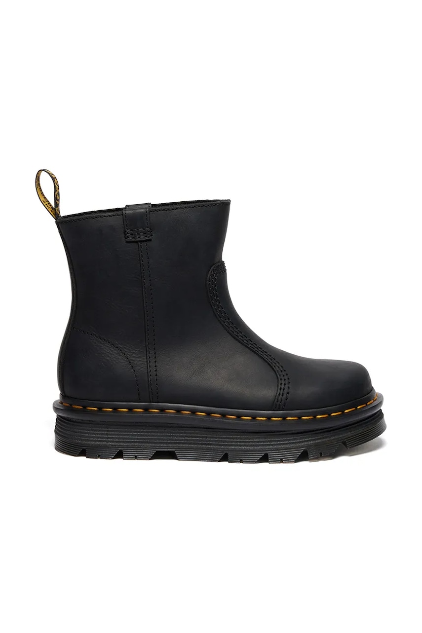 Levně Nízké kozačky Dr. Martens ZebZag Rigger dámské, černá barva, na plochém podpatku, DM42662001