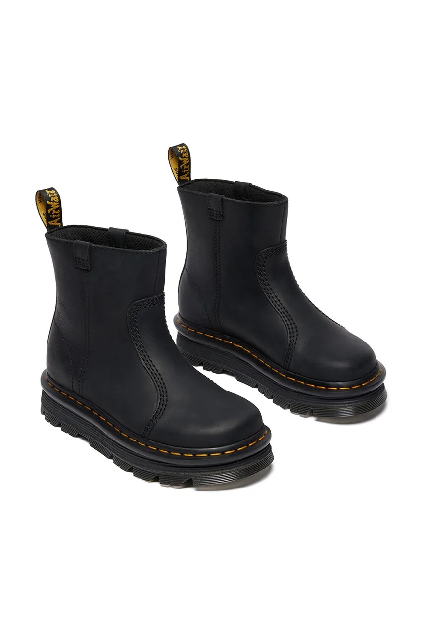 Полусапожки Dr. Martens ZebZag Rigger цвет чёрный на плоском каблуке DM42662001 Полусапожки Dr. Martens ZebZag Rigger цвет чёрный на плоском каблуке DM42662001