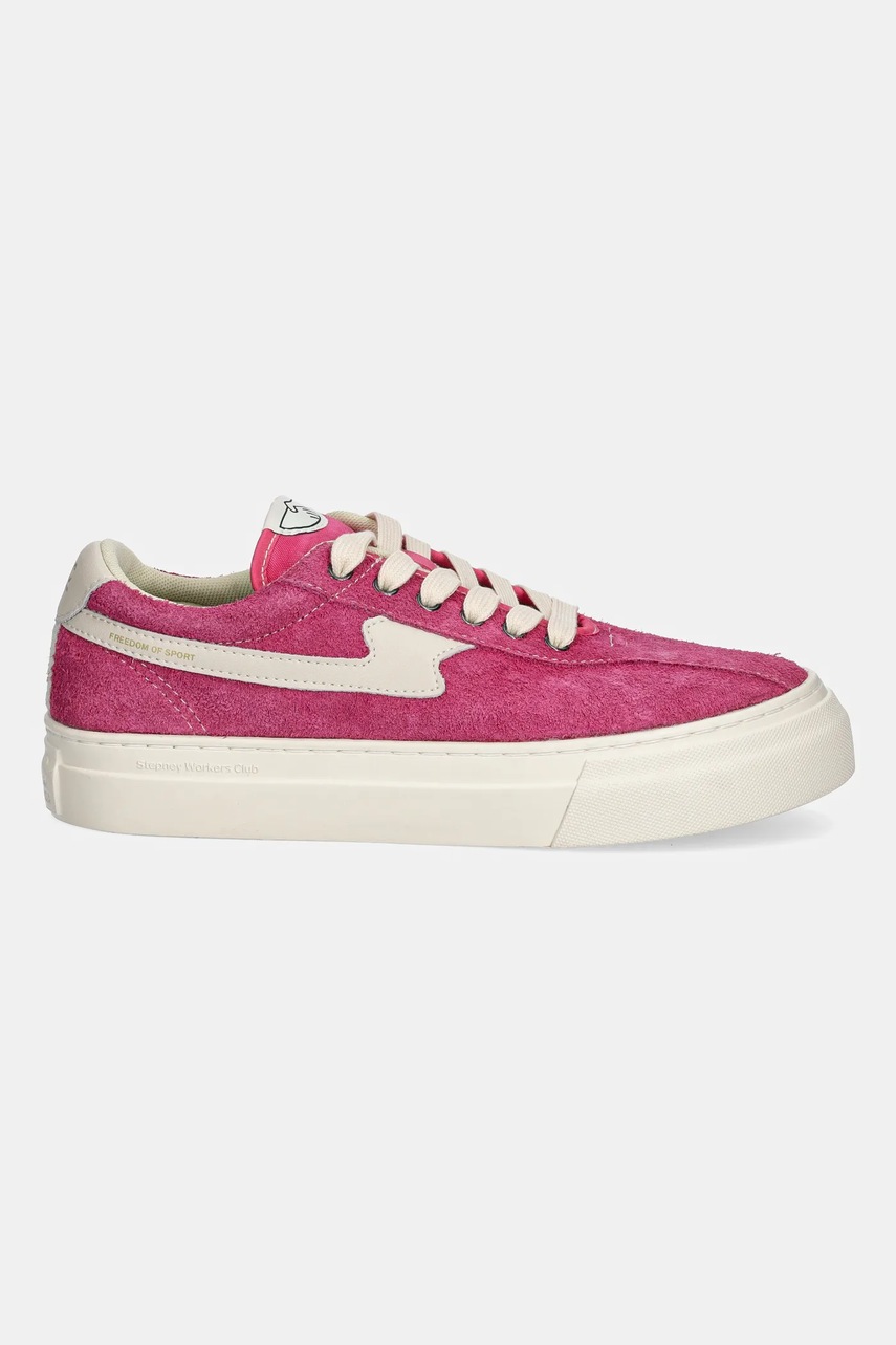 Замшевые кеды Stepney Workers Club DELLOW S-STRIKE CUP GEO-MERGED цвет розовый YA25335