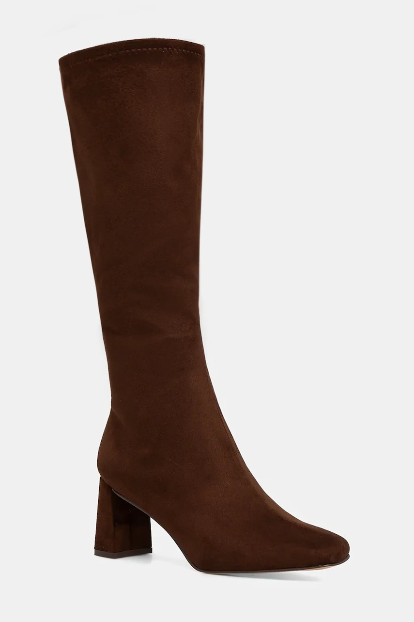 Steve Madden cizme Holly culoarea maro, cu toc drept, 11003501