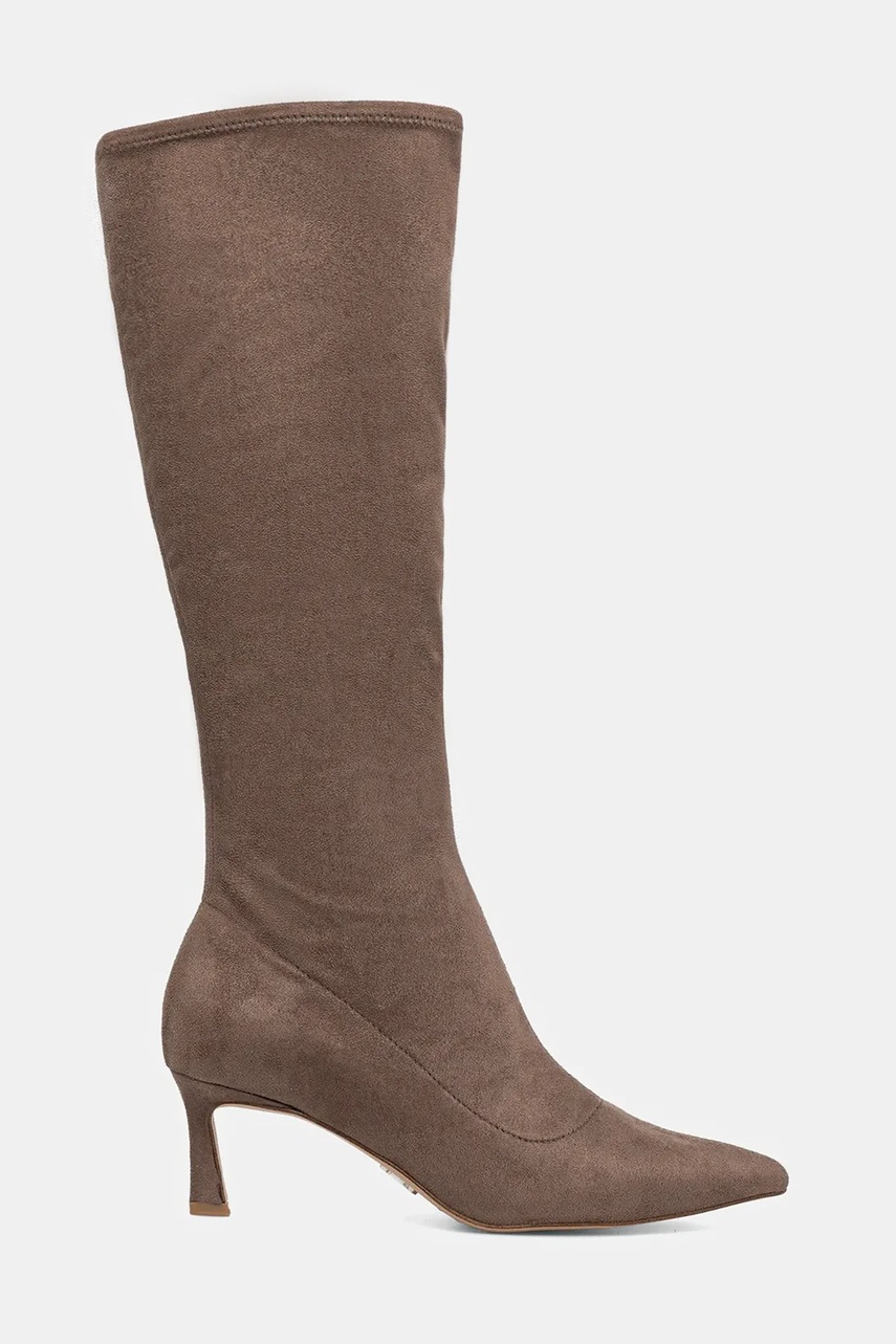 Сапоги Steve Madden Leisured цвет бежевый на шпильке 11003500 Сапоги Steve Madden Leisured цвет бежевый на шпильке 11003500