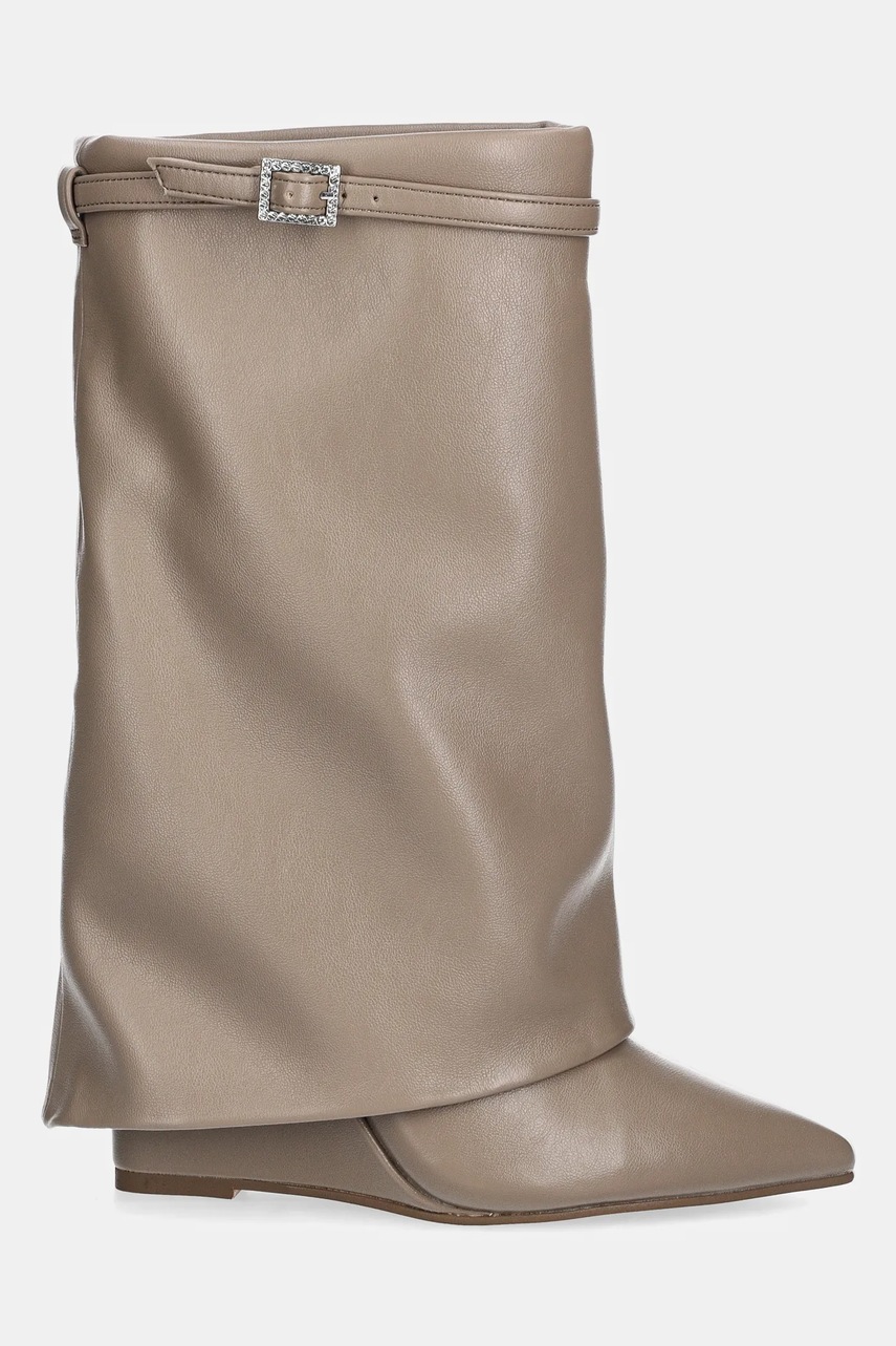 Полусапожки Steve Madden Shocker цвет бежевый на платформе 11002871