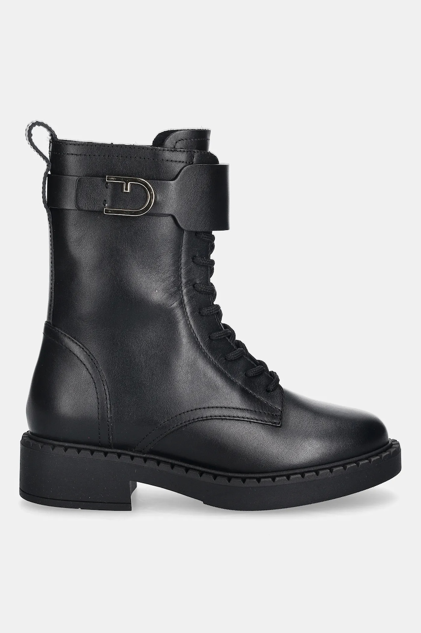 Кожаные ботинки Furla New Legacy Army Boot цвет чёрный на плоском ходу YK11FNL BX4223 O6000 Кожаные ботинки Furla New Legacy Army Boot цвет чёрный на плоском ходу YK11FNL BX4223 O6000