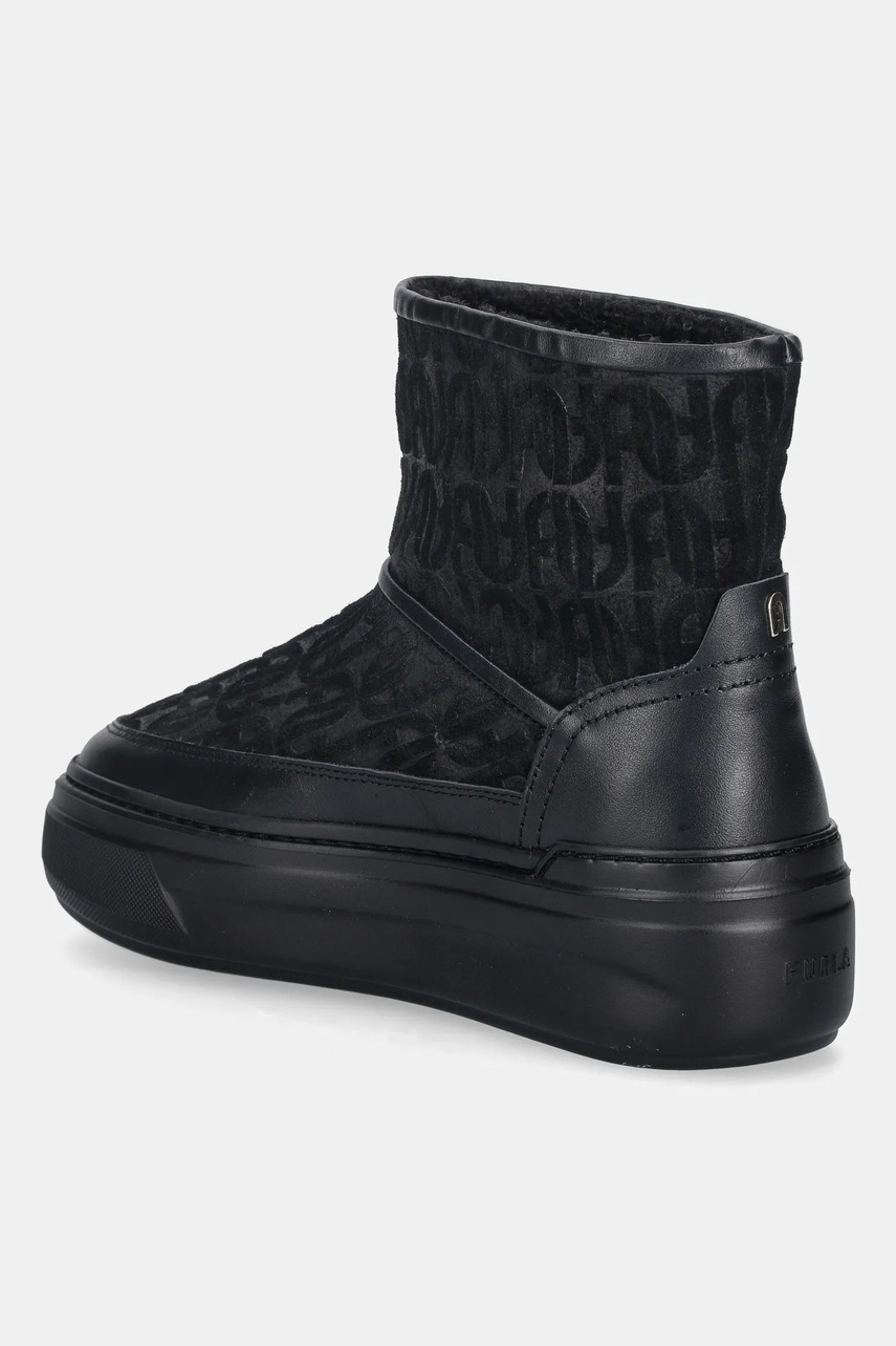 Μπότες χιονιού σουέτ Furla Nuage Snow Boot χρώμα: μαύρο, YK29NUA BX4215 O6000 φωτογραφία