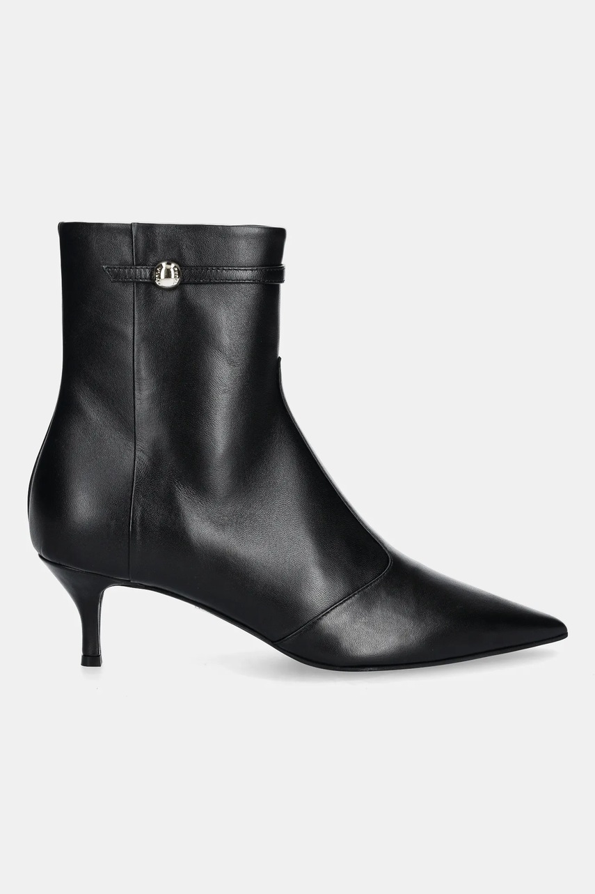 Кожаные полусапожки Furla Sfera Ankle Boot цвет чёрный на шпильке YJ64SFE X30000 O6000