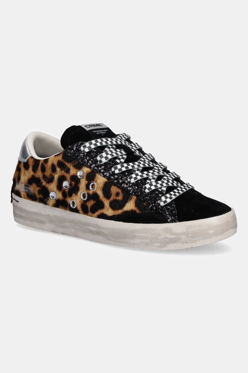 Crime London sneakers DISTRESSED culoarea maro, 25011AA8