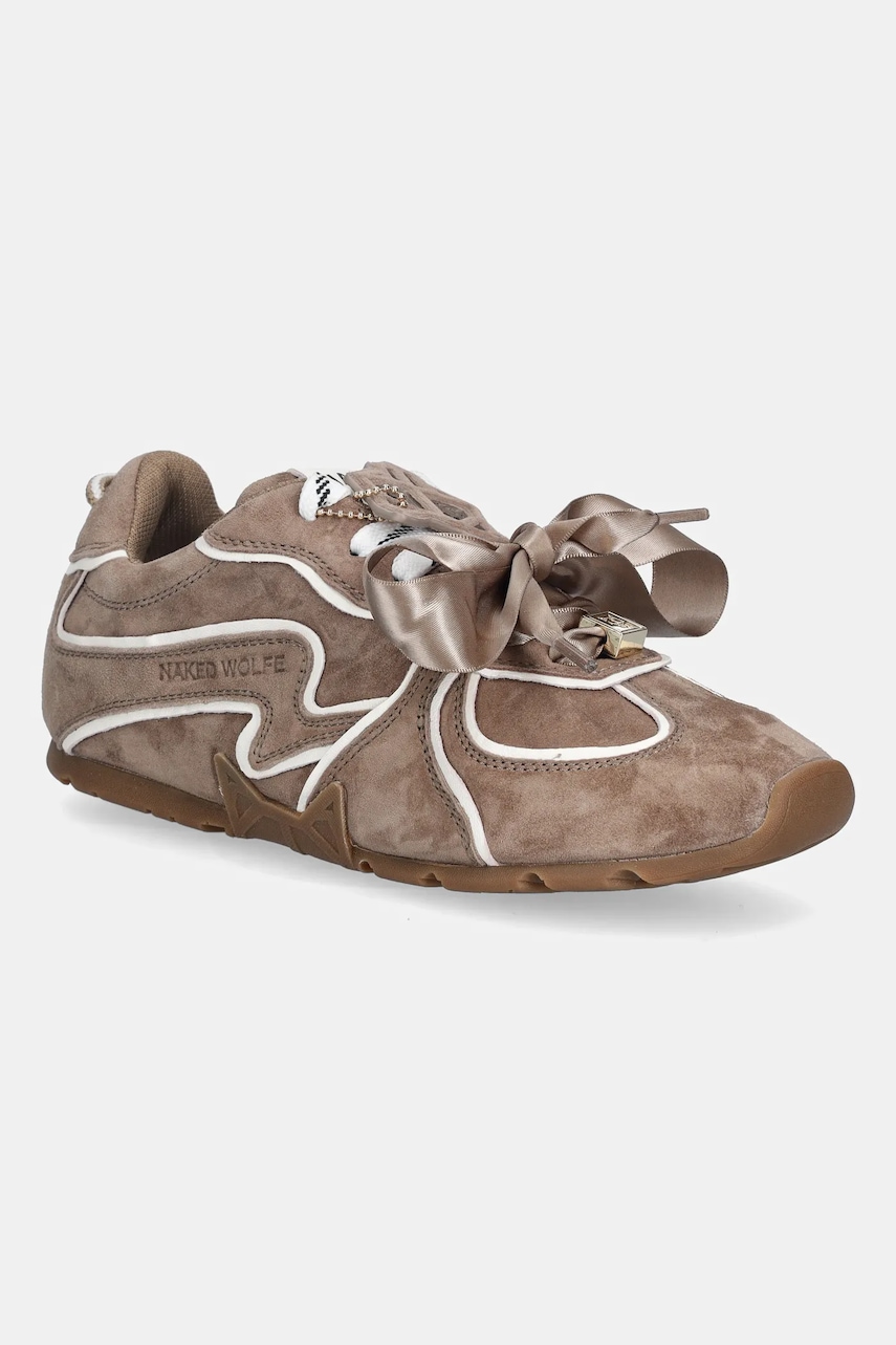 Naked Wolfe sneakers din piele întoarsă Adored culoarea bej, Adored Mushroom Suede