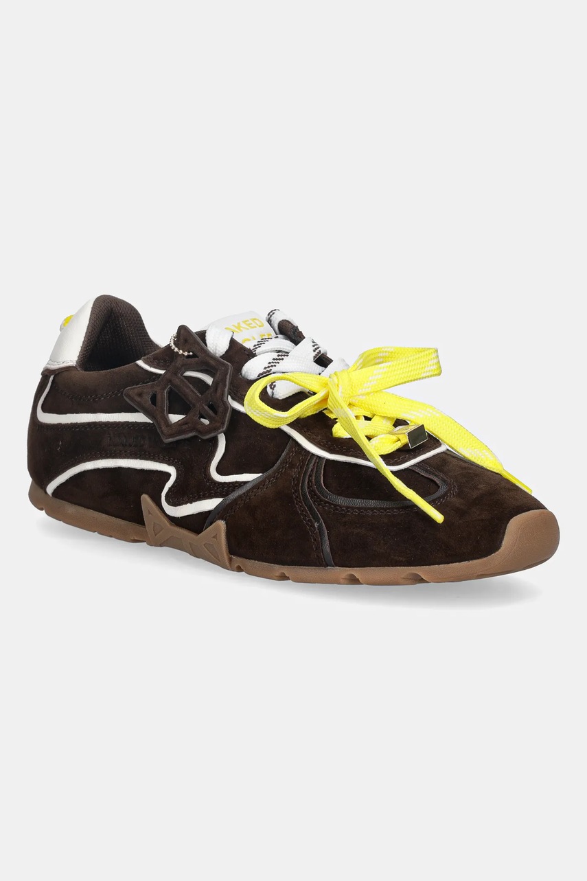 Naked Wolfe sneakers din piele întoarsă Adored culoarea maro, Adored Brown Suede