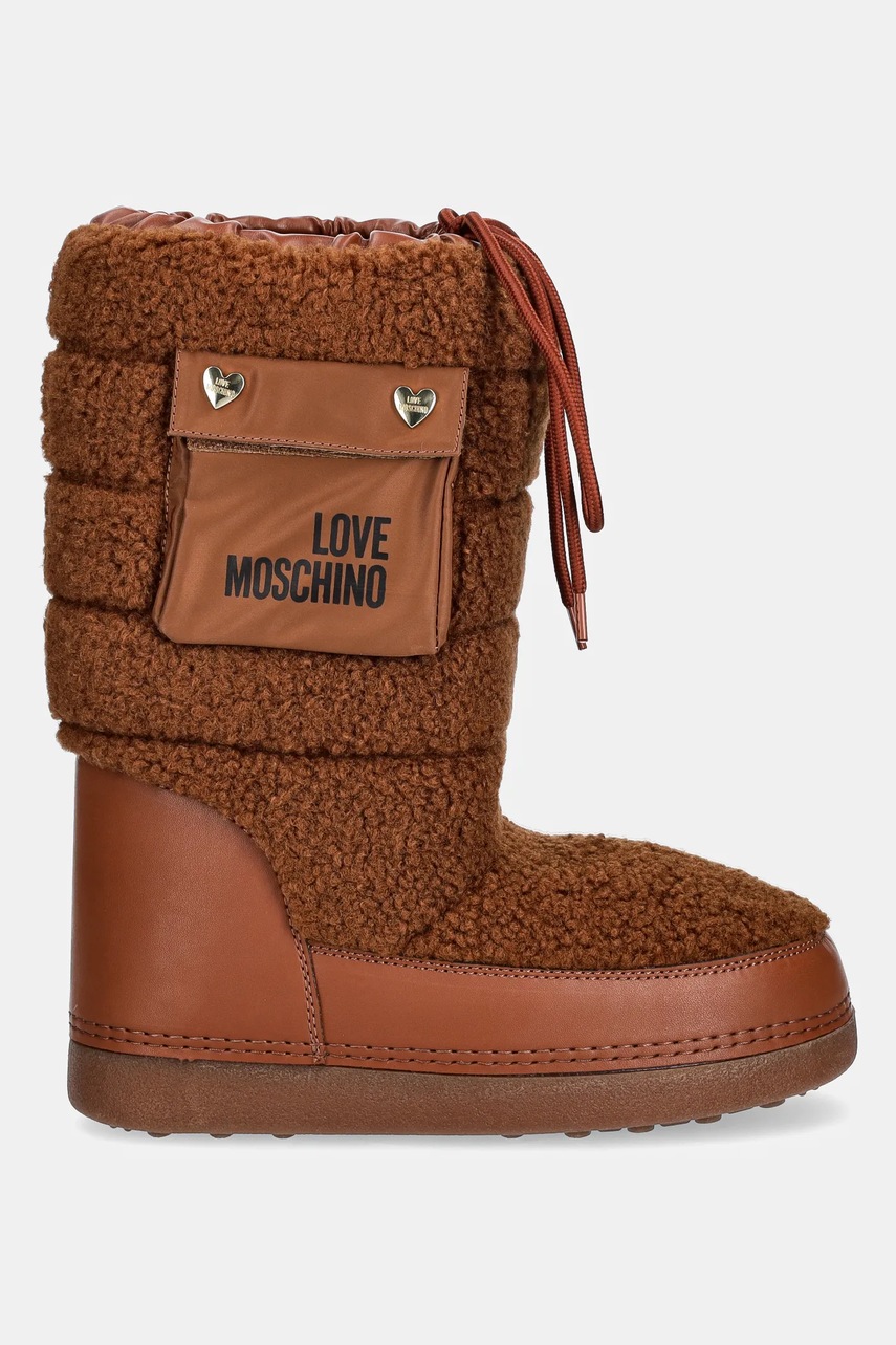 Зимние сапоги Love Moschino цвет коричневый JA24452G0NISM21A