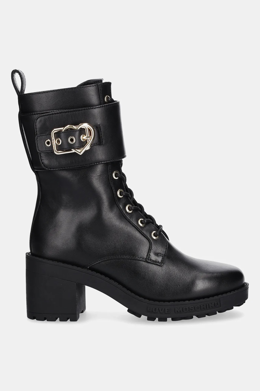 Замшевые ботинки Love Moschino цвет чёрный каблук кирпичик JA24287G0NIA0000 Замшевые ботинки Love Moschino цвет чёрный каблук кирпичик JA24287G0NIA0000