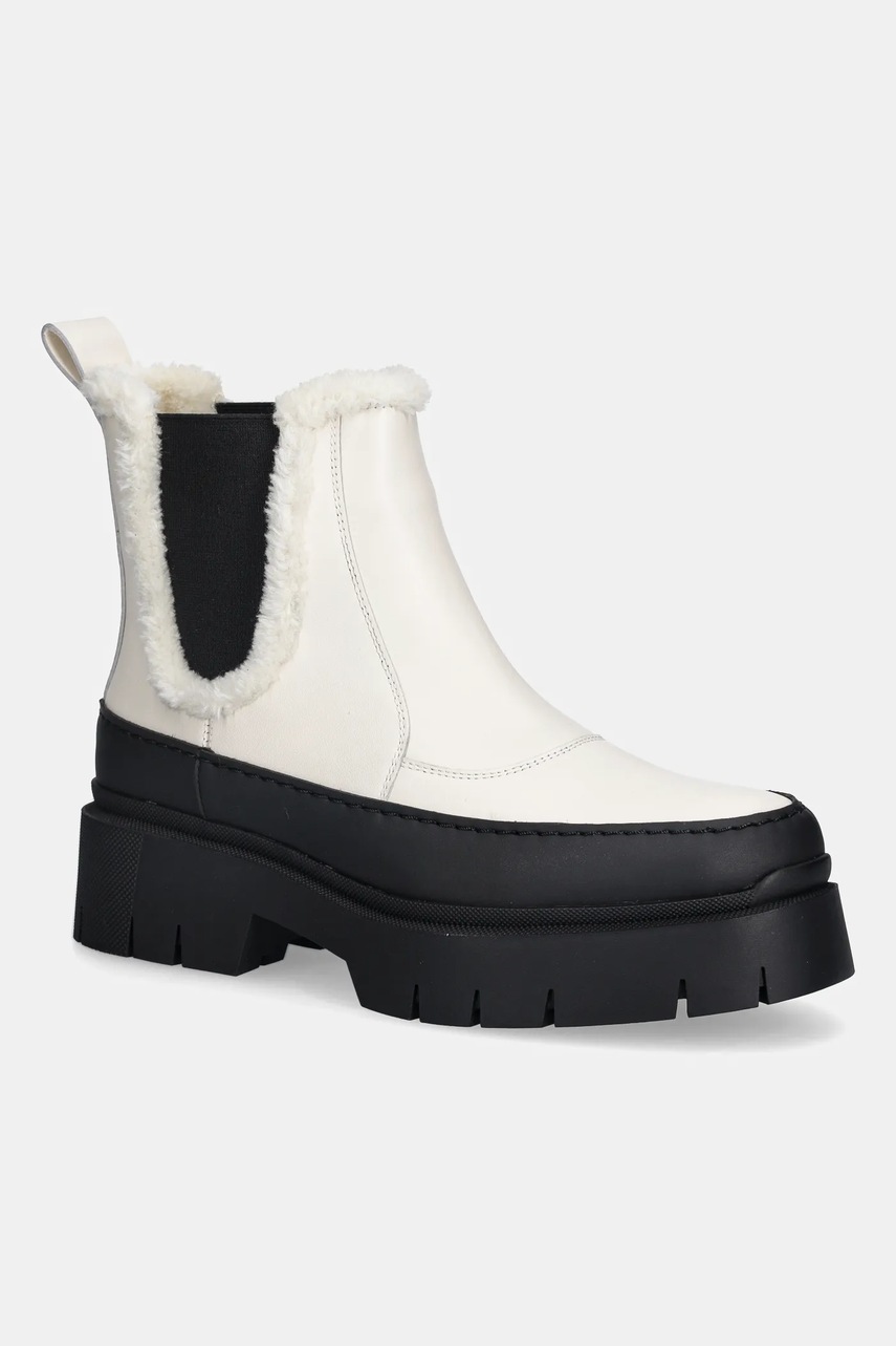 HUGO botine Kris culoarea bej, cu platformă, izolat, 50548203