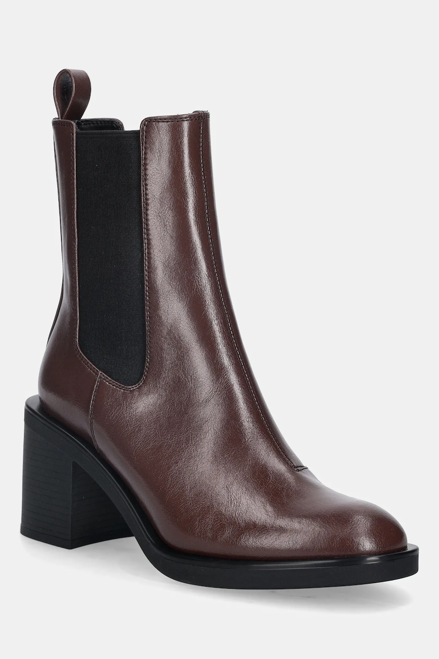 HUGO cizme Nalie culoarea maro, cu toc drept, 50552697