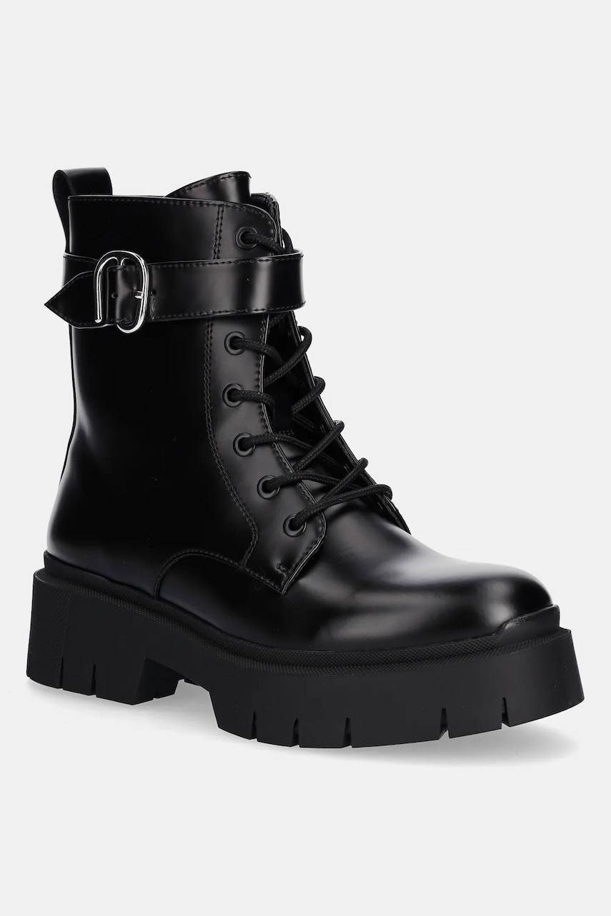 HUGO bocanci Kris culoarea negru, cu platformă, 50552730