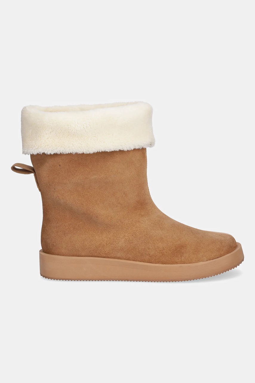 Замшевые сапоги HUGO Zaralyn цвет бежевый 50552743