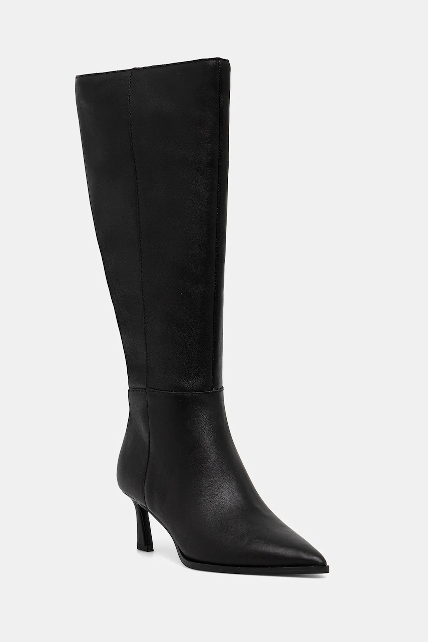 Steve Madden ghete de piele Lucid culoarea negru, cu toc cui, 11004848