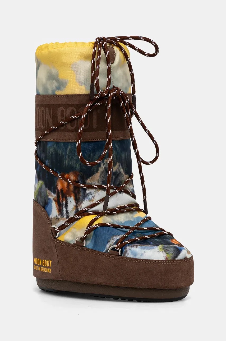 Levně Sněhule Moon Boot MB X GIR ICON POSTCARD hnědá barva, 80D1403090-M062