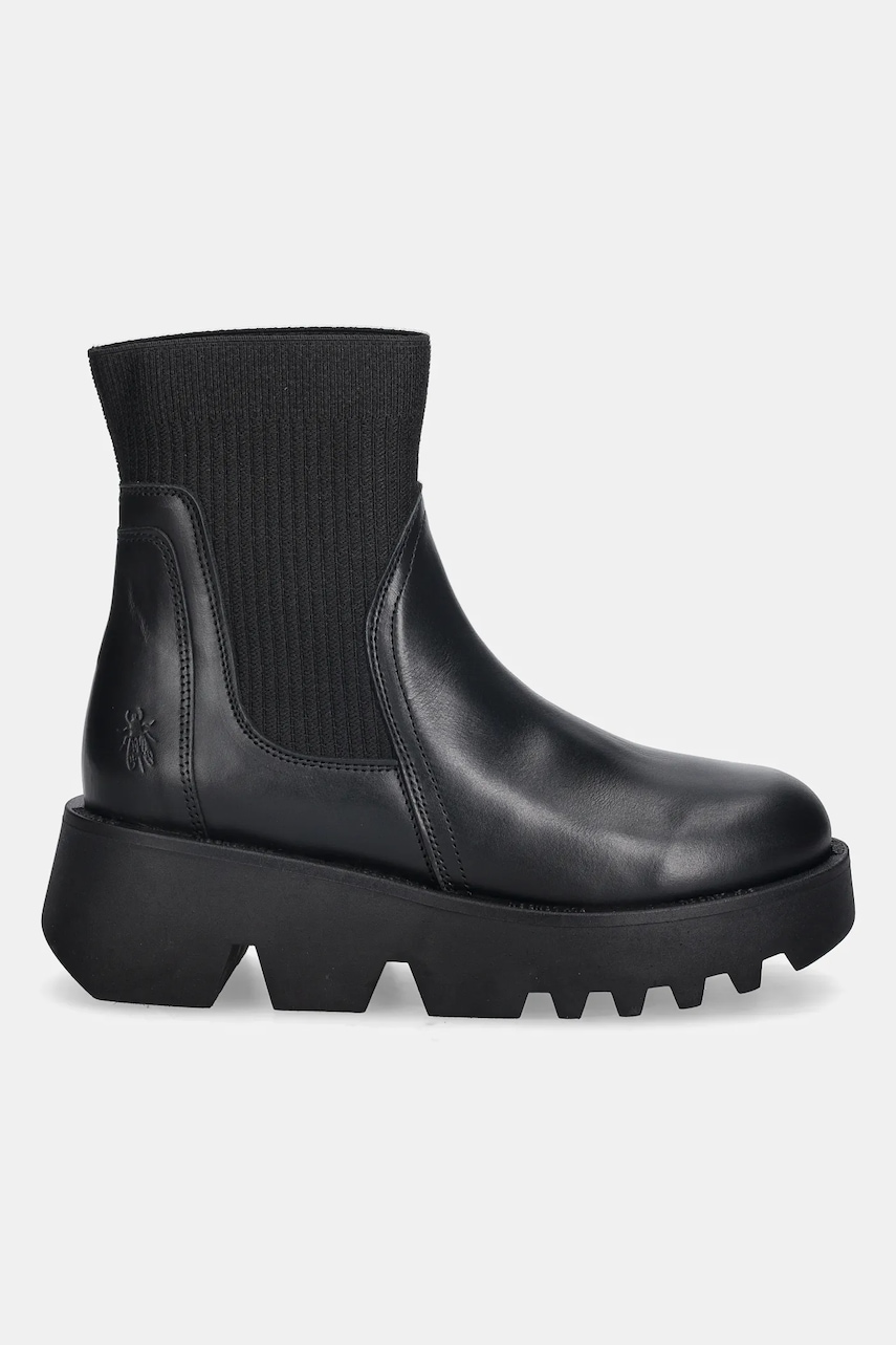 Кожаные полусапоги Fly London ZOOL317FLY цвет чёрный на платформе P145317000 Кожаные полусапоги Fly London ZOOL317FLY цвет чёрный на платформе P145317000