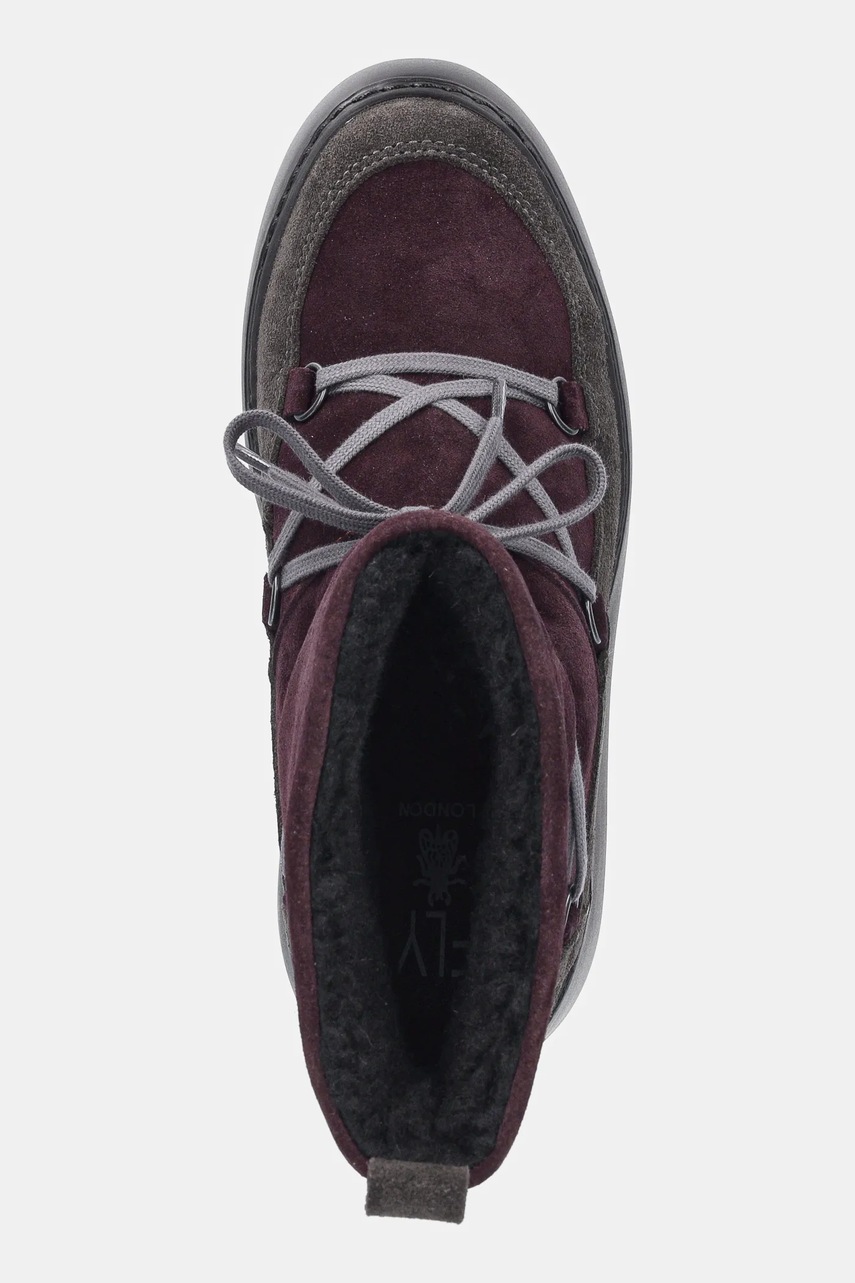 Μπότες χιονιού σουέτ Fly London DERE725FLY γυναικείες, χρώμα: μοβ, P601725002 φωτογραφία