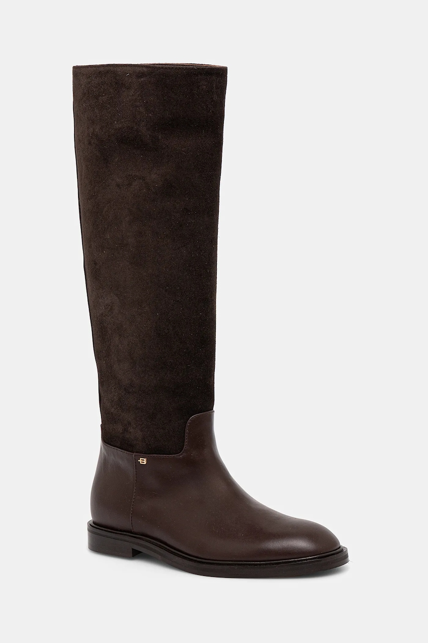 Baldinini ghete de piele culoarea maro, cu toc plat, D6B146P1VICR Baldinini ghete de piele culoarea maro, cu toc plat, D6B146P1VICR