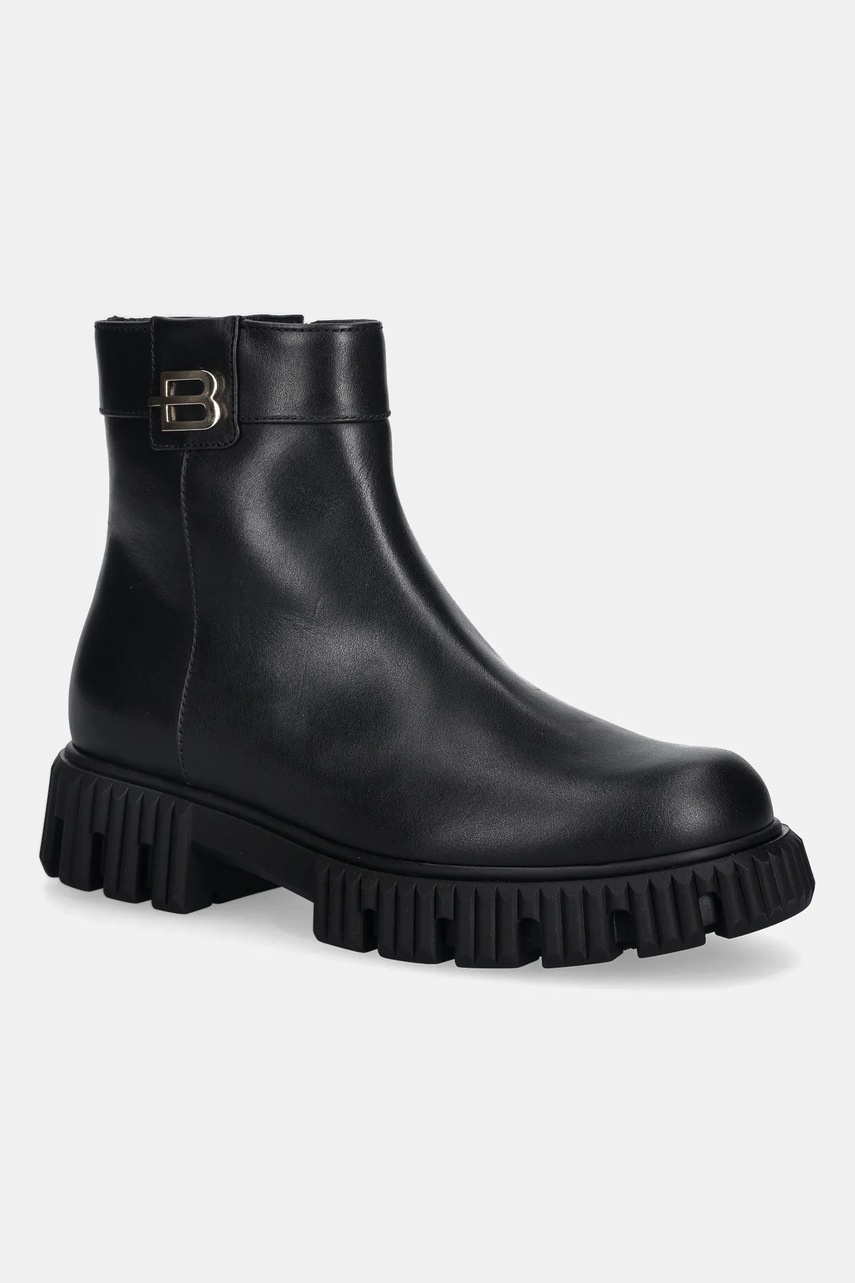 Baldinini cizme de piele culoarea negru, cu platformă, D6B155P1VITE