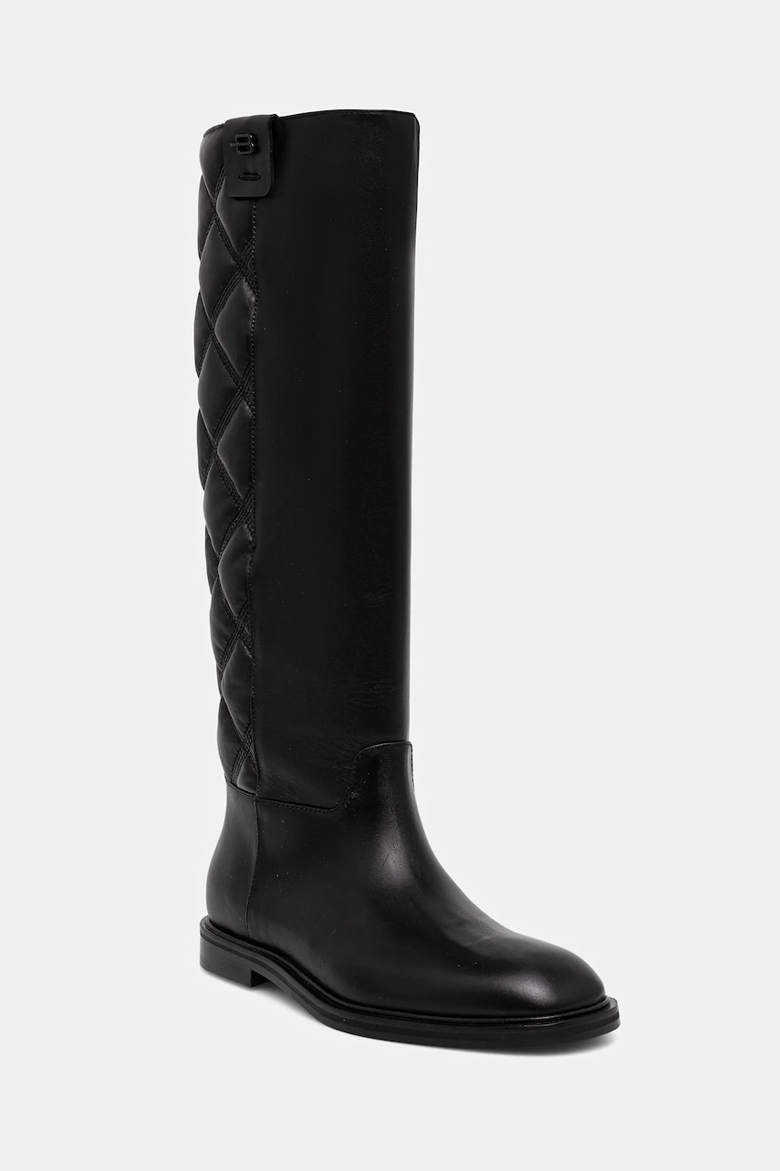 Baldinini ghete de piele culoarea negru, cu toc plat, D6B505P1VINT