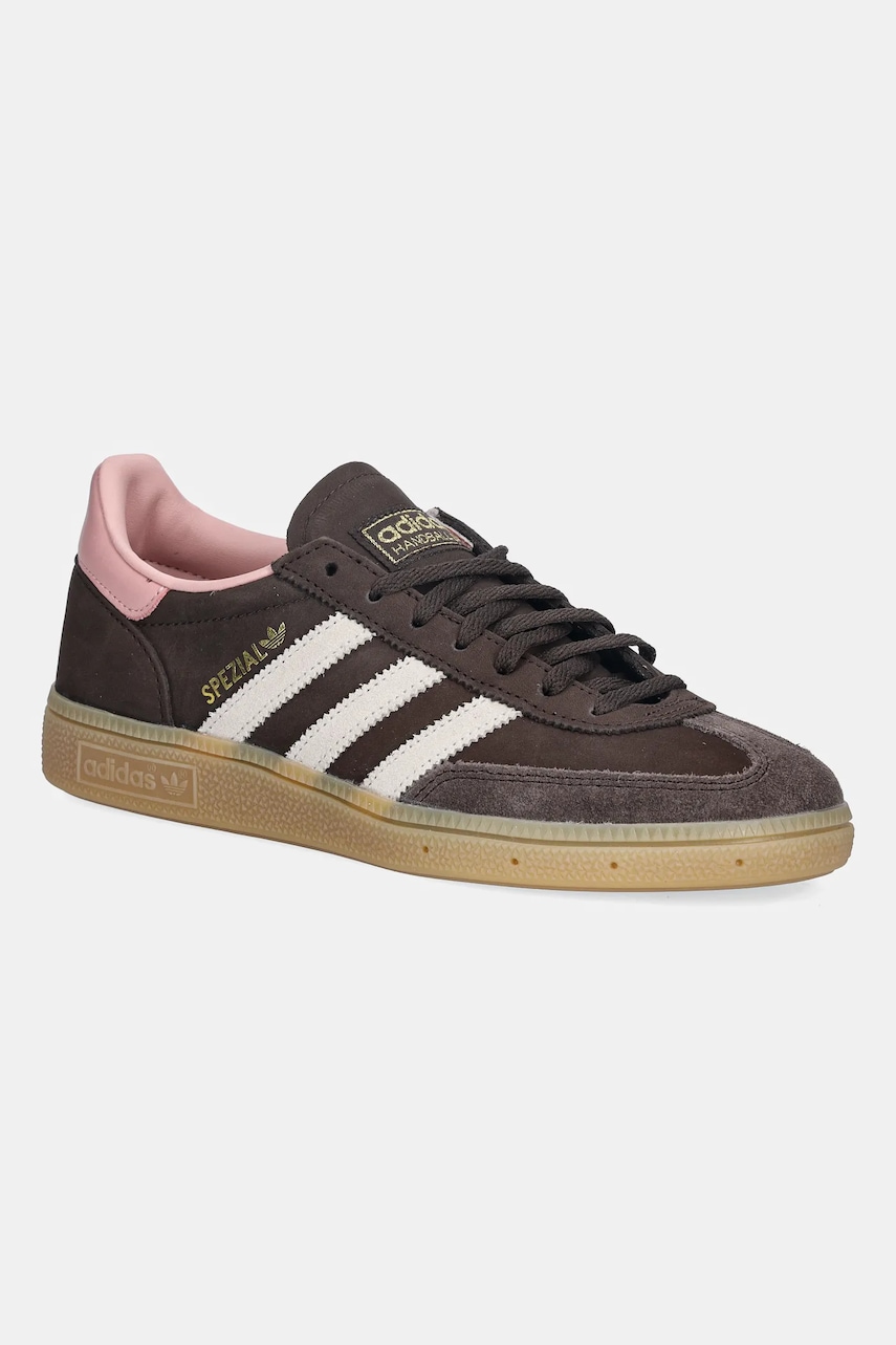 adidas Originals sneakers din piele întoarsă Handball Spezial culoarea maro, JR0852