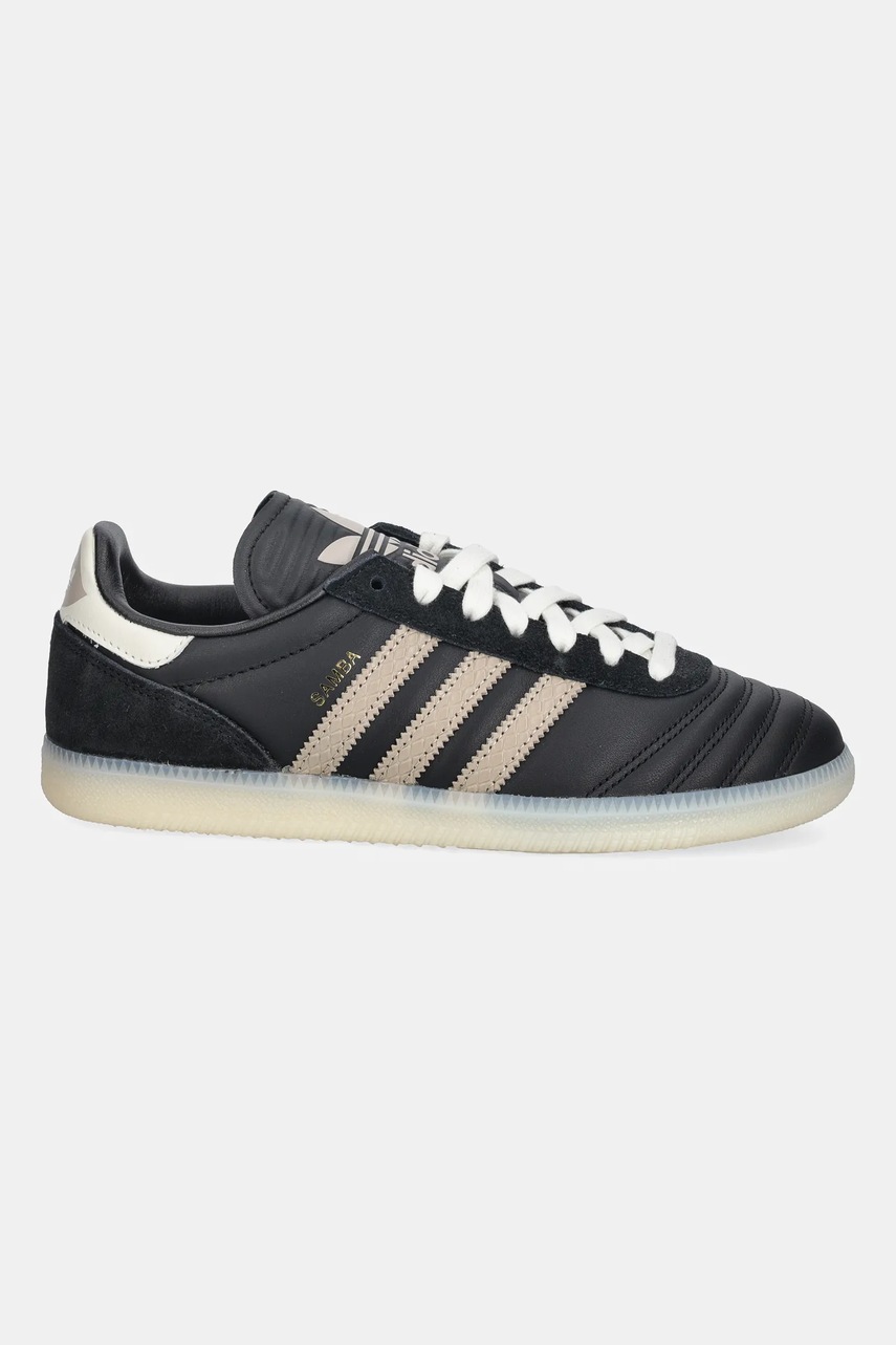 Кожаные кроссовки adidas Originals Samba Jp цвет чёрный JR0963