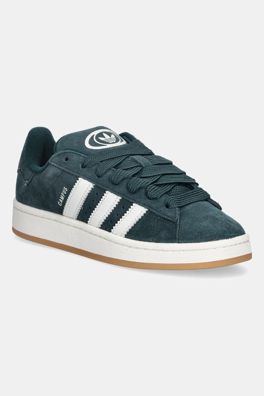 Semišové tenisky adidas Originals Campus 00S W dámské, zelená barva, JQ8291