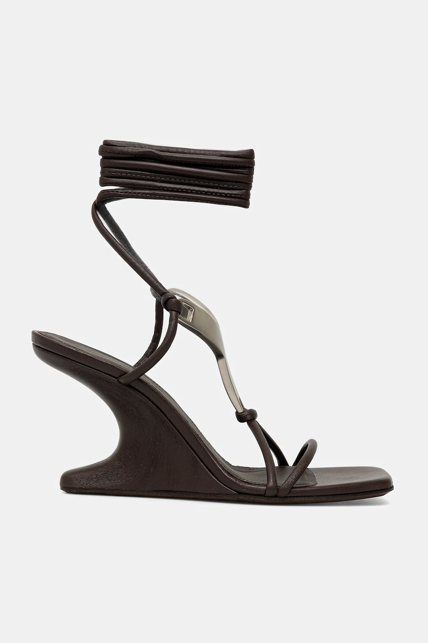 Кожаные сандалии Rick Owens Lilies Cantilever 8 Hydra Sandals цвет коричневый LI02E3809.LLP Кожаные сандалии Rick Owens Lilies Cantilever 8 Hydra Sandals цвет коричневый LI02E3809.LLP