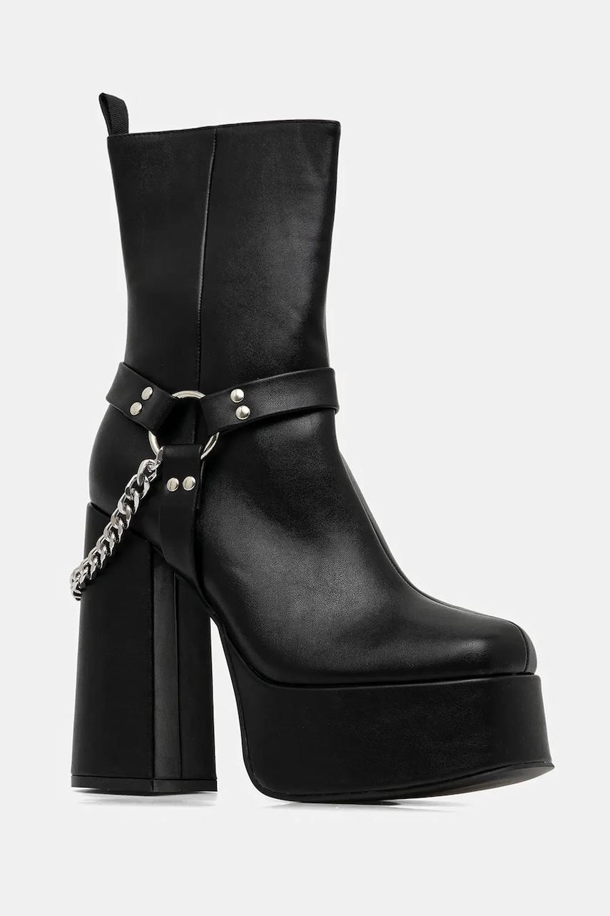 Koi Footwear botine culoarea negru, cu toc drept, Natron