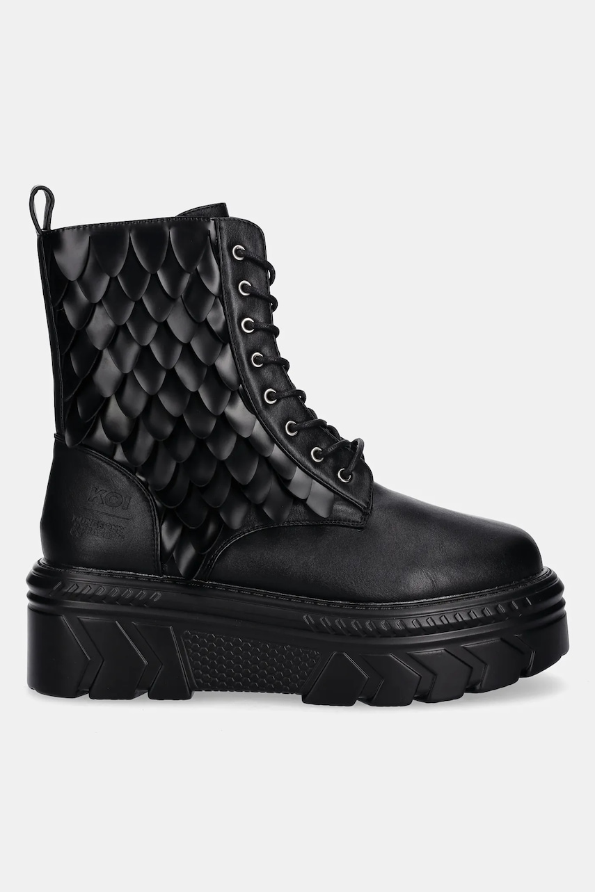 Полусапоги Koi Footwear цвет чёрный на платформе Draco Scale Полусапоги Koi Footwear цвет чёрный на платформе Draco Scale