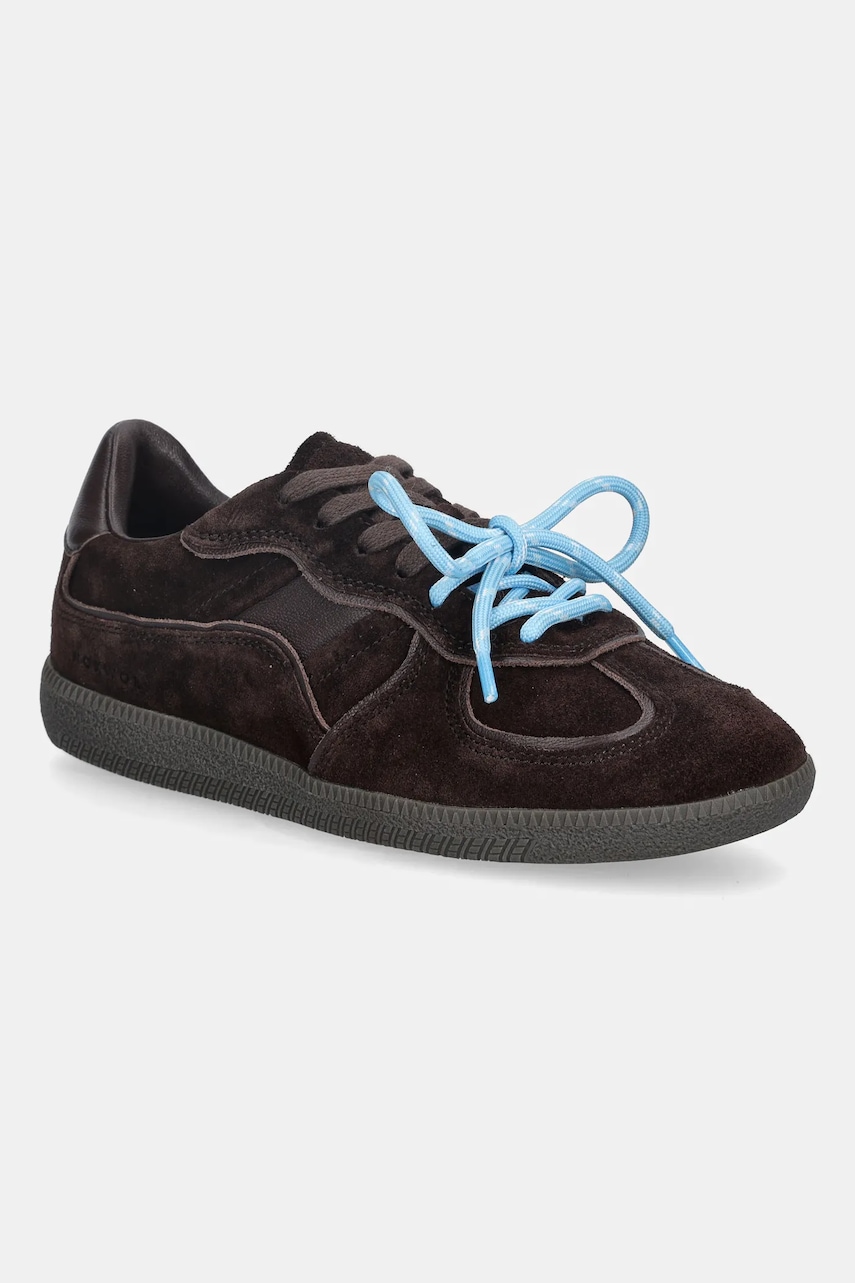 Nokwol sneakers din piele întoarsă August culoarea maro, August